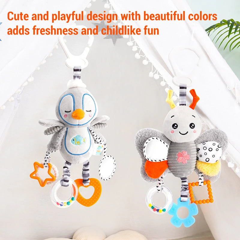 Baby Sensory Animal Toys — Fine Motor & Teething, natural styling