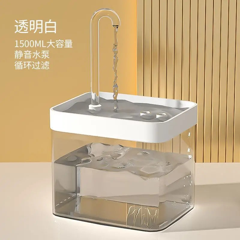 Pet Water Fountain — Ultra-Quiet 1.5L Fresh Flow, in use