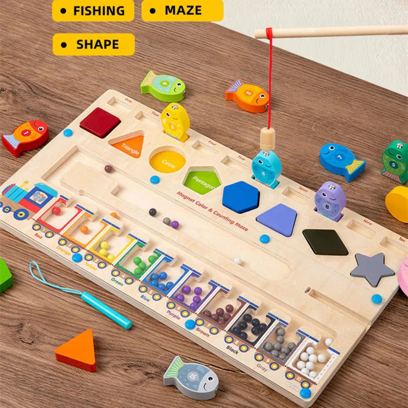 Magnetic Alphabet Maze — Montessori Skills Toy, lifestyle setting