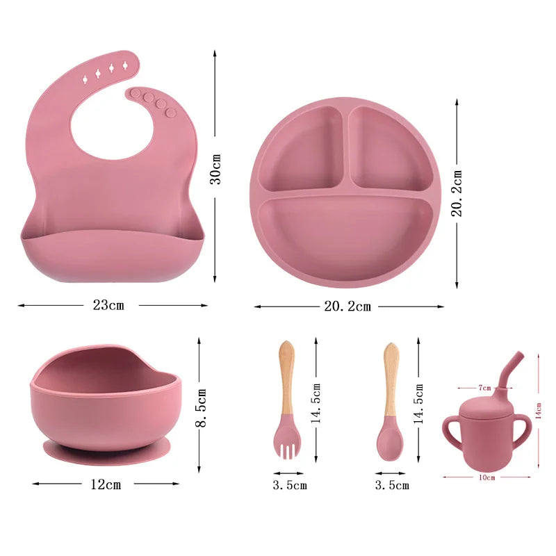 Silicone Baby Feeding Set — Gentle Weaning Essentials, close-up detail