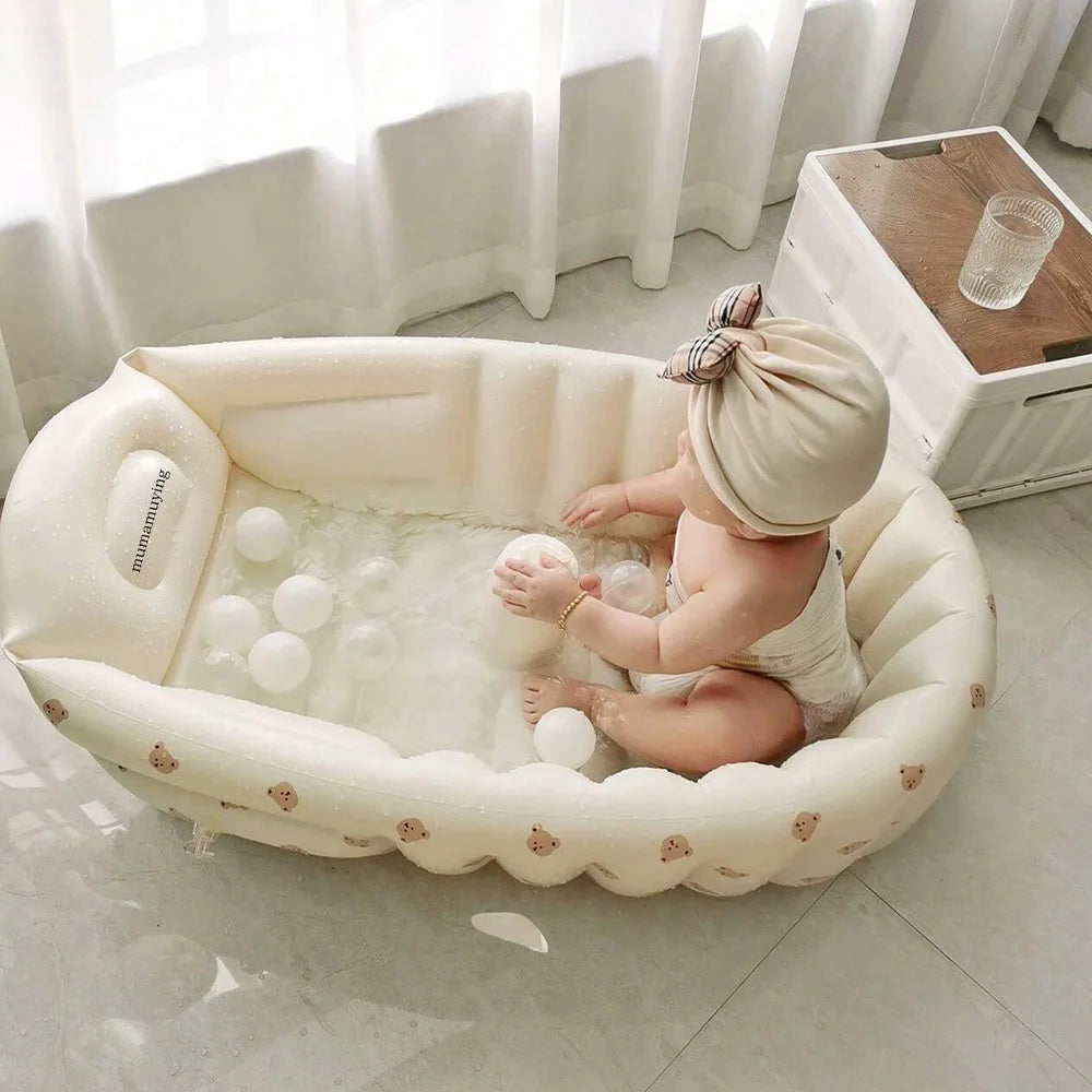 Inflatable Baby Bathtub — Gentle Bath Time, alternate angle