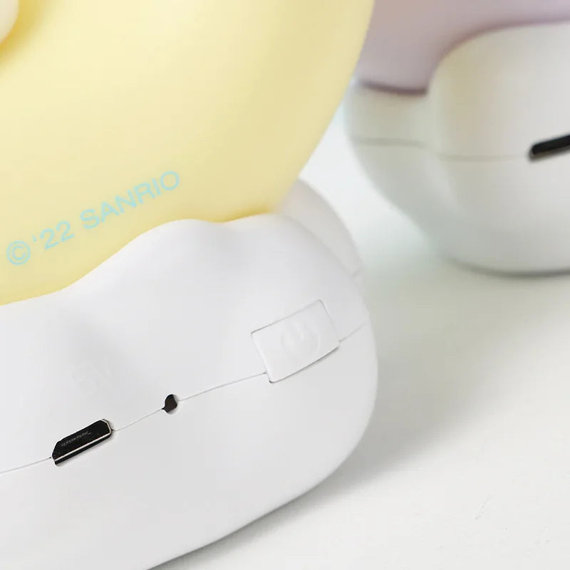 Crescent Moon Night Light — Kuromi & Cinnamoroll Glow, close-up detail
